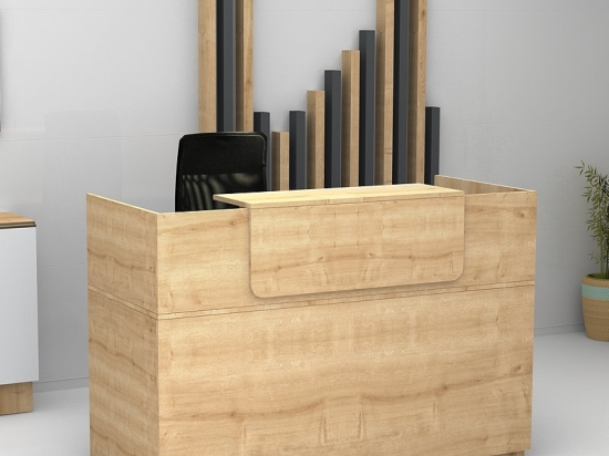 ΓΡΑΦΕΙΟ ΥΠΟΔΟΧΗΣ - RECEPTION LEMMON MEGAPAP ΧΡΩΜΑ ΦΥΣΙΚΟ ΟΞΙΑΣ 120X70X110ΕΚ.