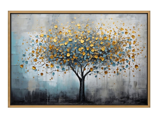 ΠΙΝΑΚΑΣ ΣΕ ΚΑΜΒΑ "GOLD TREE" MEGAPAP ΨΗΦΙΑΚΗΣ ΕΚΤΥΠΩΣΗΣ ΜΕ ΚΟΡΝΙΖΑ ΧΡΩΜΑ ΧΡΥΣΟ 140X100X3ΕΚ.