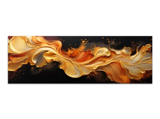 ΠΙΝΑΚΑΣ ΣΕ ΚΑΜΒΑ "ABSTRACT HEAT WAVE" MEGAPAP ΨΗΦΙΑΚΗΣ ΕΚΤΥΠΩΣΗΣ 150X50X3ΕΚ.