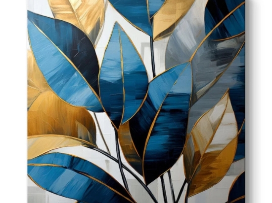 ΠΙΝΑΚΑΣ ΣΕ ΚΑΜΒΑ "BOTANICAL LEAVES" MEGAPAP ΨΗΦΙΑΚΗΣ ΕΚΤΥΠΩΣΗΣ 100X100X3ΕΚ.