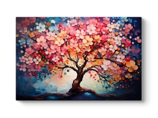 ΠΙΝΑΚΑΣ ΣΕ ΚΑΜΒΑ "PINK TREE" MEGAPAP ΨΗΦΙΑΚΗΣ ΕΚΤΥΠΩΣΗΣ 100X70X3ΕΚ.
