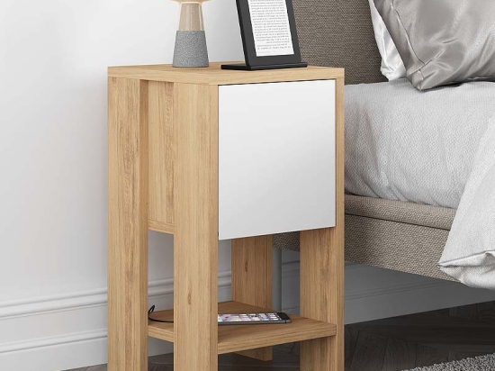 ΚΟΜΟΔΙΝΟ EMA MEGAPAP ΧΡΩΜΑ SAPPHIRE OAK - ΛΕΥΚΟ 30X30X55ΕΚ.
