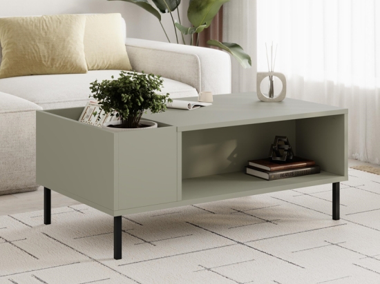 ΤΡΑΠΕΖΑΚΙ ΣΑΛΟΝΙΟΥ VENA MEGAPAP ΧΡΩΜΑ ASH GREEN 100X60X42ΕΚ.