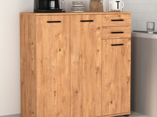 ΠΑΠΟΥΤΣΟΘΗΚΗ - ΝΤΟΥΛΑΠΙ POLLY MEGAPAP ΧΡΩΜΑ PINE OAK 108X35X108ΕΚ.
