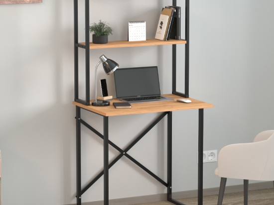 ΓΡΑΦΕΙΟ ΕΡΓΑΣΙΑΣ POPE MEGAPAP ΧΡΩΜΑ PINE OAK 73X52X146ΕΚ.