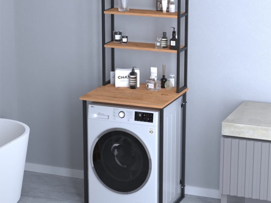 ΕΠΙΠΛΟ ΠΛΥΝΤΗΡΙΟΥ BOBBY MEGAPAP ΧΡΩΜΑ PINE OAK 67X60X178ΕΚ.