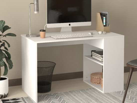 ΓΡΑΦΕΙΟ ΕΡΓΑΣΙΑΣ SMYRNA MEGAPAP ΧΡΩΜΑ ΛΕΥΚΟ 120X60X74,4ΕΚ.