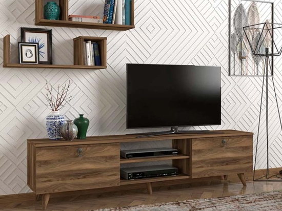 ΕΠΙΠΛΟ ΤΗΛΕΟΡΑΣΗΣ SEDDRA MEGAPAP ΧΡΩΜΑ ΚΑΡΥΔΙ 180X31,5X45ΕΚ.