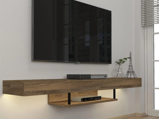 ΕΠΙΠΛΟ ΤΗΛΕΟΡΑΣΗΣ ΕΠΙΤΟΙΧΙΟ ALBARES MEGAPAP ΜΕ LED ΧΡΩΜΑ ΚΑΡΥΔΙ 150X29,6X22ΕΚ.
