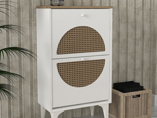 ΠΑΠΟΥΤΣΟΘΗΚΗ AURETA MEGAPAP ΧΡΩΜΑ ΛΕΥΚΟ - SAPPHIRE OAK 56X29,6X100,7ΕΚ.