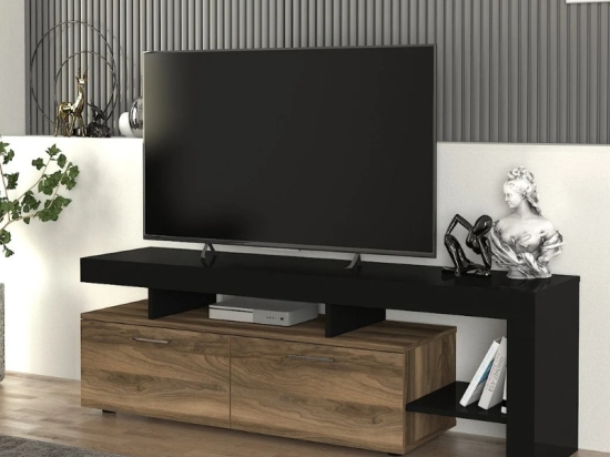 ΕΠΙΠΛΟ ΤΗΛΕΟΡΑΣΗΣ ACNES MEGAPAP ΧΡΩΜΑ ΜΑΥΡΟ - ΚΑΡΥΔΙ 160X40X53ΕΚ.