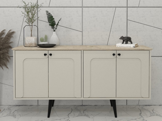 ΜΠΟΥΦΕΣ SEVILLA MEGAPAP ΧΡΩΜΑ SANDSTONE - TRAVERTINE 150X44,6X72,2ΕΚ.