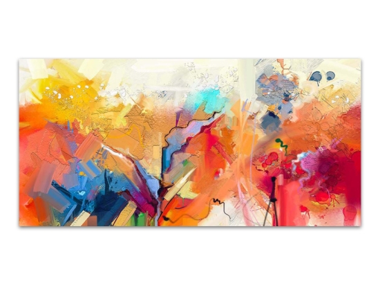 ΠΙΝΑΚΑΣ ΣΕ ΚΑΜΒΑ "ABSTRACT COLORS" MEGAPAP ΨΗΦΙΑΚΗΣ ΕΚΤΥΠΩΣΗΣ 120X50X3ΕΚ.