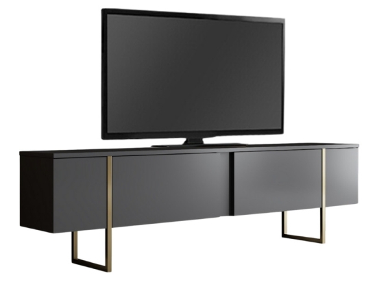 ΕΠΙΠΛΟ ΤΗΛΕΟΡΑΣΗΣ LUXE MEGAPAP ΧΡΩΜΑ ΑΝΘΡΑΚΙ - ΧΡΥΣΟ 180X30X50ΕΚ.