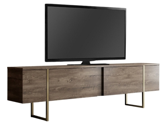 ΕΠΙΠΛΟ ΤΗΛΕΟΡΑΣΗΣ LUXE MEGAPAP ΧΡΩΜΑ ΚΑΡΥΔΙ - ΧΡΥΣΟ 180X30X50ΕΚ.