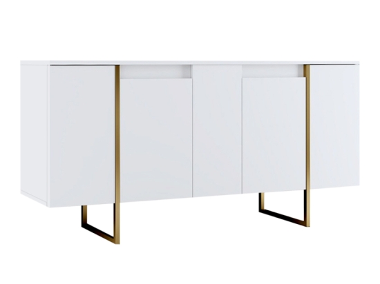 ΜΠΟΥΦΕΣ LUXE MEGAPAP ΧΡΩΜΑ ΛΕΥΚΟ - ΧΡΥΣΟ 160X35X80ΕΚ.
