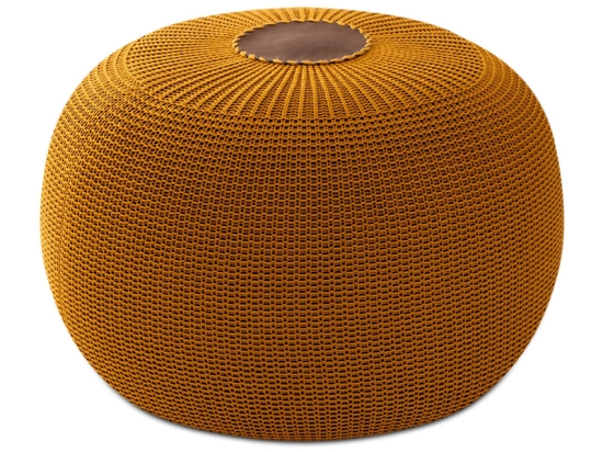 ΣΚΑΜΠΟ - ΠΟΥΦ KNIT MEGAPAP ΠΛΕΚΤΟ ΧΡΩΜΑ CINNAMON Φ47X35ΕΚ.