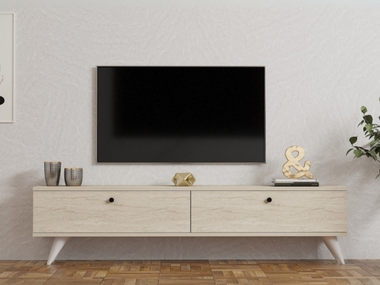 ΕΠΙΠΛΟ ΤΗΛΕΟΡΑΣΗΣ PARIS MEGAPAP ΧΡΩΜΑ TRAVERTINE 160X25X35ΕΚ.