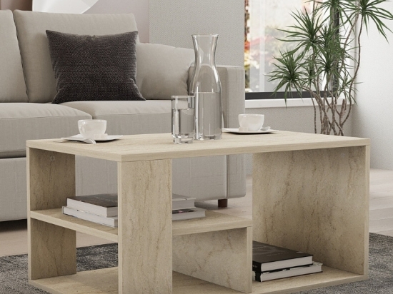 ΤΡΑΠΕΖΑΚΙ ΣΑΛΟΝΙΟΥ RODOM MEGAPAP ΧΡΩΜΑ TRAVERTINE 80X50X40ΕΚ.