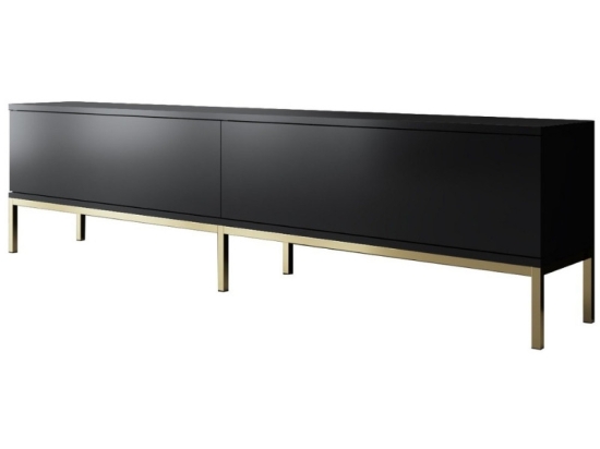 ΕΠΙΠΛΟ ΤΗΛΕΟΡΑΣΗΣ LORD MEGAPAP ΧΡΩΜΑ ΜΑΥΡΟ - ΧΡΥΣΟ 180X30X47ΕΚ.