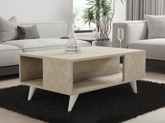ΤΡΑΠΕΖΑΚΙ ΣΑΛΟΝΙΟΥ YUKA MEGAPAP ΧΡΩΜΑ TRAVERTINE 90X60X39,5ΕΚ.