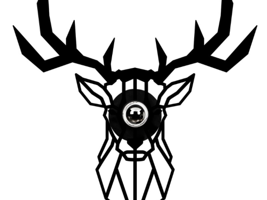ΑΠΛΙΚΑ ΤΟΙΧΟΥ DEER MEGAPAP E27 MDF ΧΡΩΜΑ ΜΑΥΡΟ 55X12X55ΕΚ.