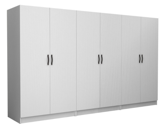 ΝΤΟΥΛΑΠΑ ΡΟΥΧΩΝ VICTORIA MEGAPAP ΕΞΑΦΥΛΛΗ ΧΡΩΜΑ ΛΕΥΚΟ 300X60X181ΕΚ.