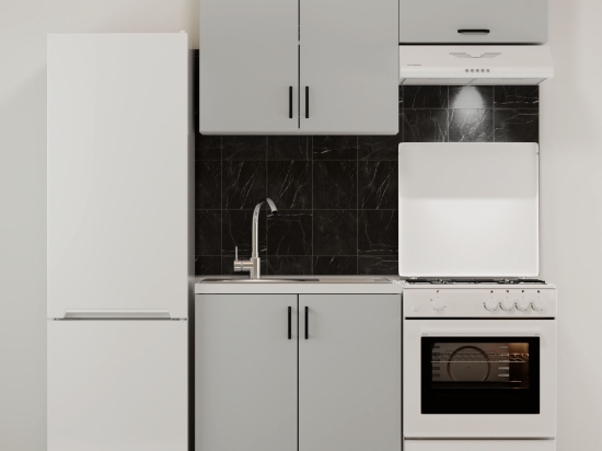 ΚΟΥΖΙΝΑ MODEST ΣΕΤ 3 ΚΟΥΤΙΩΝ ΓΚΡΙ ΑΝΩ ΚΟΥΤΙΑ 140CM ΚΑΤΩ 80CM