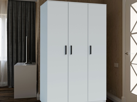 ΝΤΟΥΛΑΠΑ ΤΡΙΦΥΛΛΗ SIMPLE ΛΕΥΚΗ 120X52X205CM