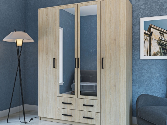ΝΤΟΥΛΑΠΑ ΤΕΤΡΑΦΥΛΛΗ SIMPLE 4D2D ΣΟΝΟΜΑ 160X52X205CM