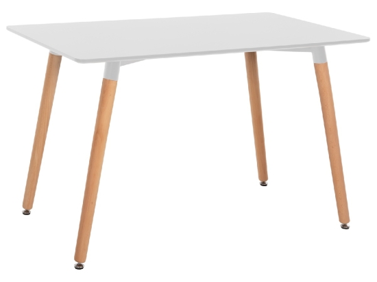 ΤΡΑΠΕΖΙ MINIMAL HM008.01 ΛΕΥΚΟ MDF, ΞΥΛΙΝΑ ΠΟΔΙΑ ΟΞΙΑ, 120Χ80X73Υ ΕΚ.