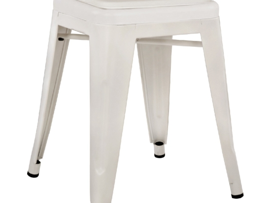 ΣΚΑΜΠΟ ΜΕΤΑΛΛΙΚΟ MELITA ΧΡΩΜΑ MILK WHITE ΜΕ ΜΑΞΙΛΑΡΙ ΛΕΥΚΟ HM11362.21 39x39x46Υεκ.