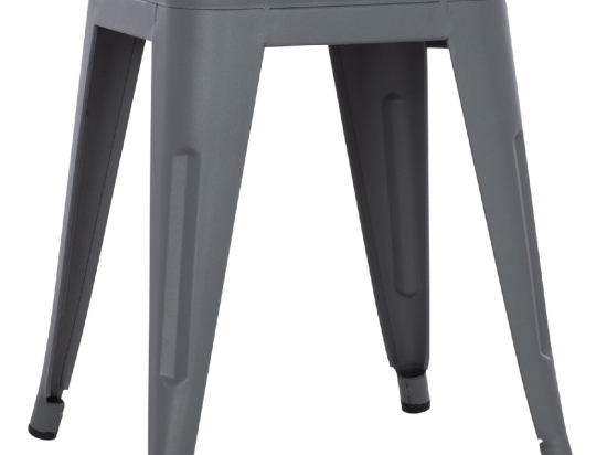 ΣΚΑΜΠΟ ΜΕΤΑΛΛΙΚΟ MELITA HM0096.50 ΣΕ ΓΚΡΙ ΜΑΤ ΧΡΩΜΑ 37x37x45Υεκ.
