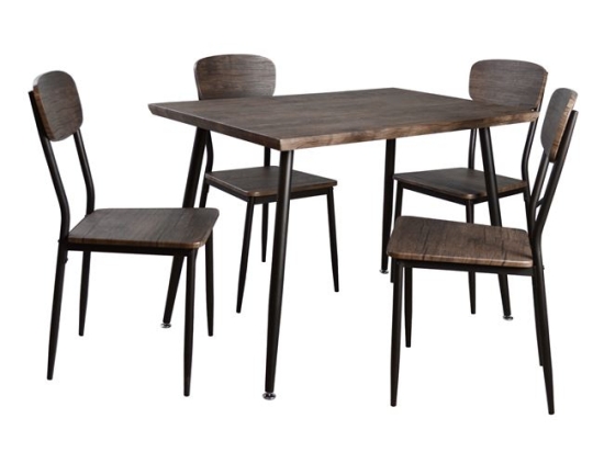 ΣΕΤ ΤΡΑΠΕΖΑΡΙΑΣ 5ΤΜΧ HM0165 ΣΕ ΚΑΦΕ ΧΡΩΜΑ 110x70x76  εκ.