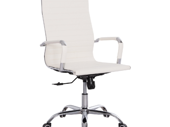 ΚΑΡΕΚΛΑ ΓΡΑΦΕΙΟΥ BOSS ΔΙΕΥΘΥΝΤΟΥ HM1059.32 ΛΕΥΚΟ PU ΠΟΔΙ ΧΡΩΜΙΟΥ 54x57x110Υεκ.