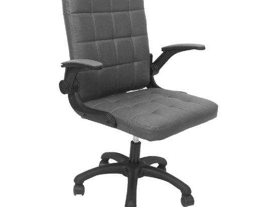 ΚΑΡΕΚΛΑ ΓΡΑΦΕΙΟΥ PORTIMA HM1197.03 ΓΚΡΙ PVC-ΜΑΥΡΟΣ NYLON ΣΚΕΛΕΤΟΣ & ΒΑΣΗ 66.5x60x97Υεκ