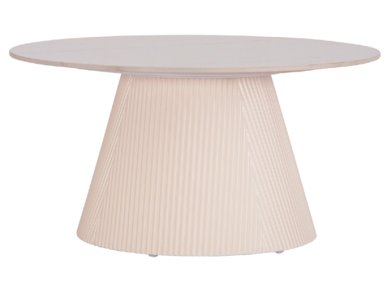 ΤΡΑΠΕΖΙ ΣΑΛΟΝΙΟΥ DUNCAN HM18022.02 ΚΕΡΑΜΙΚΟ TOP-MDF ΒΑΣΗ-ΚΡΕΜ ΛΕΥΚΟ Φ80x41Υεκ.