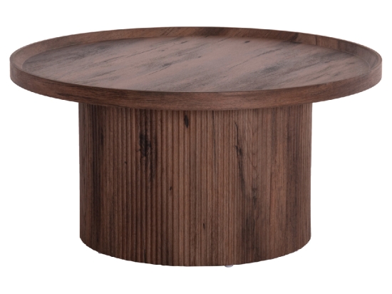 ΤΡΑΠΕΖΙ ΣΑΛΟΝΙΟΥ MARGON HM18026 MDF ΣΕ ΣΚΟΥΡΟ ΚΑΦΕ ΞΥΛΟΥ Φ80x40,5Υεκ.