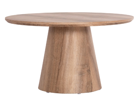 ΤΡΑΠΕΖΙ ΣΑΛΟΝΙΟΥ KARAN HM18028 MDF ΣΕ ΦΥΣΙΚΟ ΧΡΩΜΑ ΞΥΛΟΥ Φ80x45,5Υεκ.