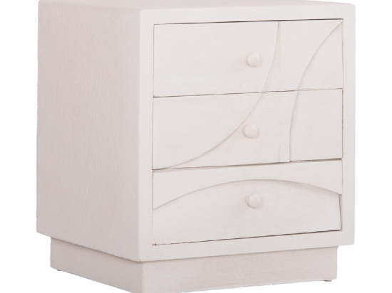 ΚΟΜΟΔΙΝΟ ΣΕΙΡΑ SANTORINI HM18047 MDF ΣΕ ΥΠΟΛΕΥΚΟ ΧΡΩΜΑ-3 ΣΥΡΤΑΡIA 48x38x55,5Υεκ.