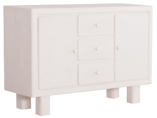 ΜΠΟΥΦΕΣ ΣΕΙΡΑ SANTORINI HM18048 MDF ΣΕ ΥΠΟΛΕΥΚΟ ΧΡΩΜΑ-3 ΣΥΡΤΑΡΙΑ & 2 ΠΟΡΤΕΣ 120x38x80Υεκ.