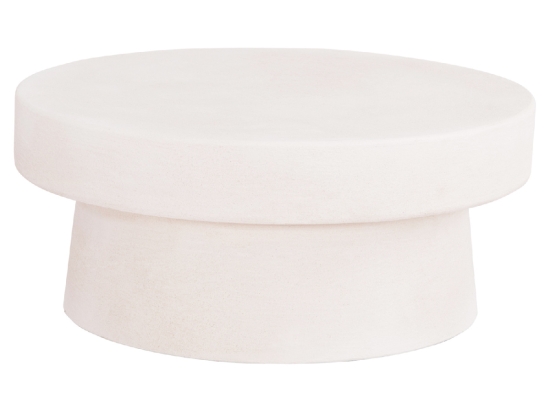 ΤΡΑΠΕΖΙ ΣΑΛΟΝΙΟΥ ΣΤΡΟΓΓΥΛΟ ΣΕΙΡΑ SANTORINI HM18050 MDF ΣΕ ΥΠΟΛΕΥΚΟ ΧΡΩΜΑ Φ80x35Υεκ.