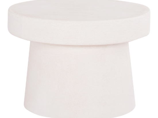 ΤΡΑΠΕΖΙ ΣΑΛΟΝΙΟΥ ΣΤΡΟΓΓΥΛΟ ΣΕΙΡΑ SANTORINI HM18051 MDF ΣΕ ΥΠΟΛΕΥΚΟ ΧΡΩΜΑ Φ60x42,5Υεκ.
