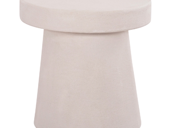 ΤΡΑΠΕΖΙ ΣΑΛΟΝΙΟΥ ΣΤΡΟΓΓΥΛΟ ΣΕΙΡΑ SANTORINI HM18052 MDF ΣΕ ΥΠΟΛΕΥΚΟ ΧΡΩΜΑ Φ48x49Υεκ.