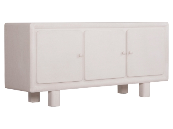 ΜΠΟΥΦΕΣ ΣΕΙΡΑ SANTORINI HM18068 MDF ΣΕ ΥΠΟΛΕΥΚΟ ΧΡΩΜΑ-3 ΠΟΡΤΕΣ 140x38x64Υεκ.