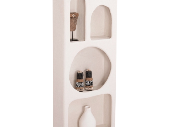 ΡΑΦΙΕΡΑ ΤΟΙΧΟΥ ΣΕΙΡΑ SANTORINI HM18069 MDF ΣΕ ΥΠΟΛΕΥΚΟ ΧΡΩΜΑ 47,5x18x120Υεκ.