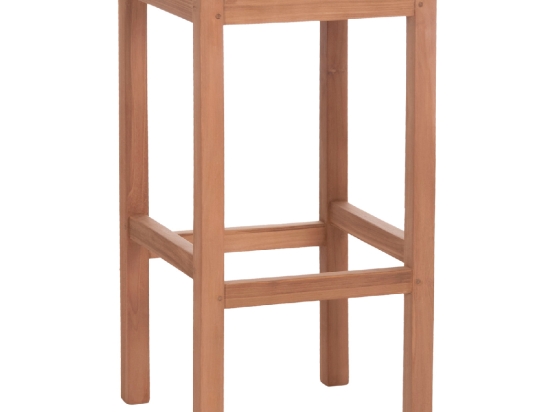 ΣΚΑΜΠΟ ΜΠΑΡ NIKOL HM18109 ΞΥΛΟ ΤΕΑΚ ΣΕ ΦΥΣΙΚΟ 40x40x77Υεκ.