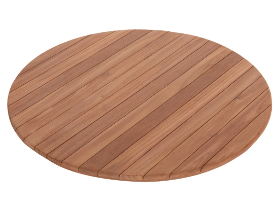 ΕΠΙΦΑΝΕΙΑ ΤΡΑΠΕΖΙΟΥ ΣΤΡΟΓΓΥΛΗ HM18134 ΞΥΛΟ TEAK--ΦΥΣΙΚΟ Φ80x4(πάχος)εκ.