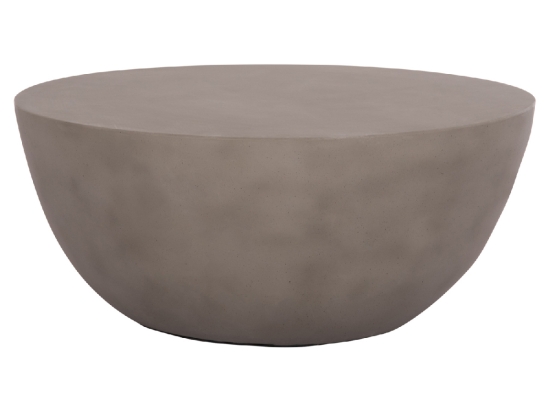 ΤΡΑΠΕΖΙ ΣΑΛΟΝΙΟΥ ΣΤΡΟΓΓΥΛΟ ALLAN HM18162.03 FIBER CEMENT ΣΕ ΓΚΡΙ--Φ92x49Υεκ.