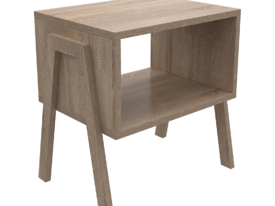 ΚΟΜΟΔΙΝΟ JAKE HM18182.03 ΜΕΛΑΜΙΝΗ ΣΕ ΣΟΝΑΜΑ 48x35x49Υεκ.
